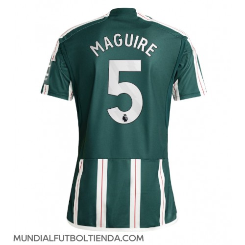Camiseta Manchester United Harry Maguire #5 Segunda Equipación Replica 2023-24 mangas cortas